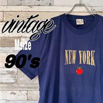 NEW YORK AppleT 셔츠 90s USA 구제 의류 싱글 스티치
