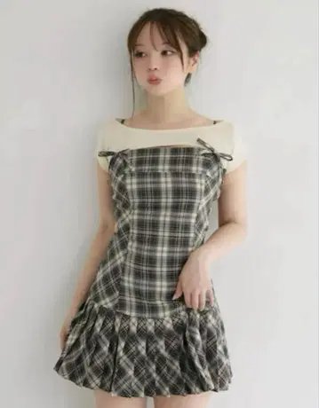 andmary Karen check mini dress 사이즈 S