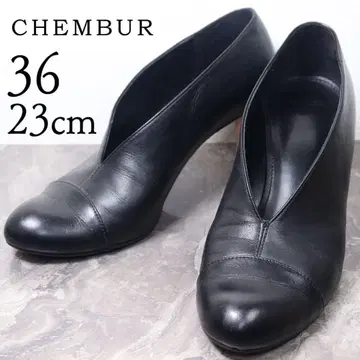 [새상품급] CHEMBUR 첸버 23 펌프스 부티 V컷 가죽