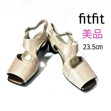새상품급*핏핏 핏핏 스퀘어토 샌들 (골드) 23.5cm