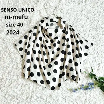컨디션 최상 센소유니코 메후 돌먼 자켓 도트 올 패턴 겉옷 2024