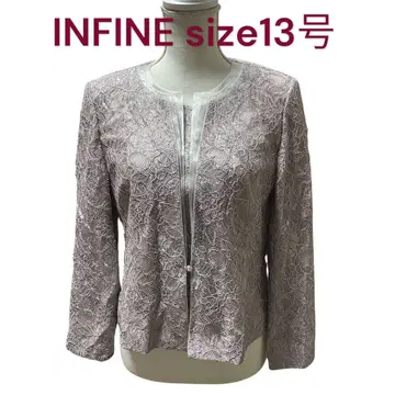 새상품급 앙피니 꽃무늬 레이스 노카라 자켓 13호, XL