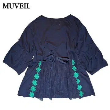23SS MUVEIL 플라워 레이스 티셔츠 튤 자수 38