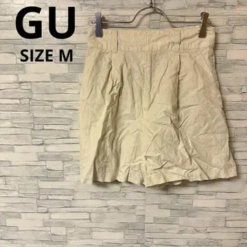 지유 팬츠 [M] 내추럴 린넨 블렌드 숏팬츠 세련된
