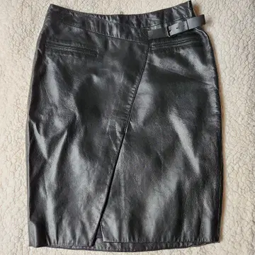 HELMUT LANG 블랙 가죽 타이트 스커트 사이즈 6