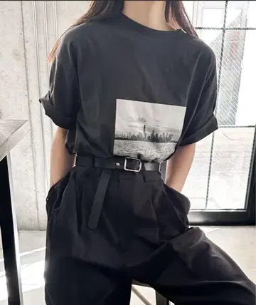 모듬 프린트 오버사이즈 티셔츠