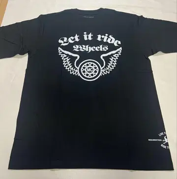 Let it ride Wheels 블랙 티셔츠 L 사이즈