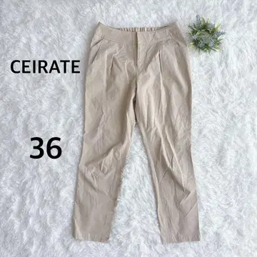 세라 테이퍼드 투 턱 팬츠 치노 팬츠 베이지 36 캐주얼