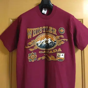 데드스탁 미사용 캐나다제 수베니어 티셔츠 90s WHISTLER