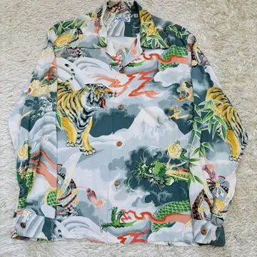 SUNSURF 선서프 알로하 셔츠 RAYON DRAGON & TIGER