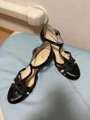 [새상품급] ing 23.5cm 샌들 (블랙) 약 4.5cm 힐