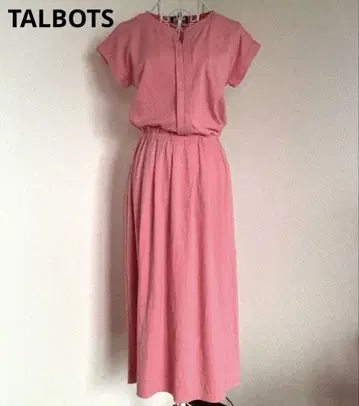 [미품] TALBOTS 탈봇 롱 원피스 핑크 스트레치 S