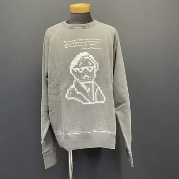 Auhokani Flowers 픽셀 아트 맨투맨 그레이