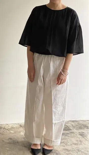 miho umezawa 벌룬 블라우스 블랙
