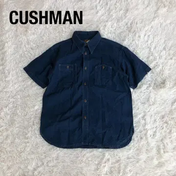 CUSHMAN 쿠시맨 반팔 데님 셔츠  스트랩