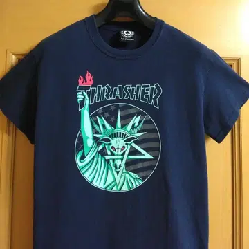 트레셔 THRASHER 자유의 여신 T셔츠 미국 빈티지 의류