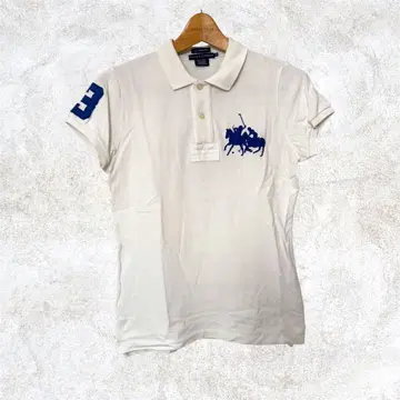 RALPH LAUREN 화이트 피케 셔츠 THE SKINNY POLO