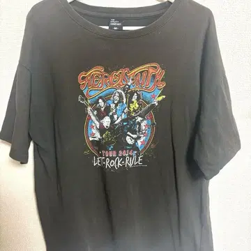 AEROSMITH 투어 2014 티셔츠 M 다크 브라운