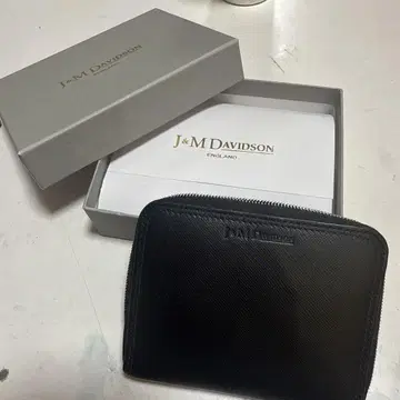 J&M DAVIDSON 블랙 지퍼 코인 케이스