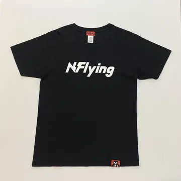 N.Flying 엔플라이 양면 프린트 티셔츠 블랙 M