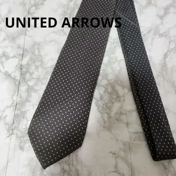UNITED ARROWS 다크 그레이 도트 무늬 넥타이