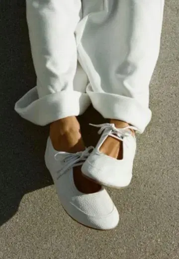 ZARA 레이스업 발레 슈즈 37