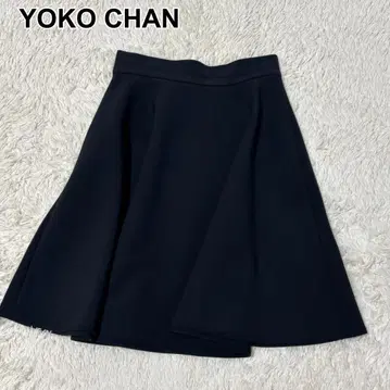 YOKO CHAN 요코  플레어 스커트 무릎 기장 블랙