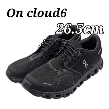 미사용품 On Cloud 6 스니커즈 Black/Black 26.5cm