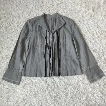 레리안 leilian 자켓 노카라 린넨 혼방