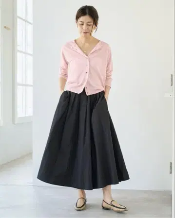 IENA 프렌치 린넨 7부 소매 가디건
