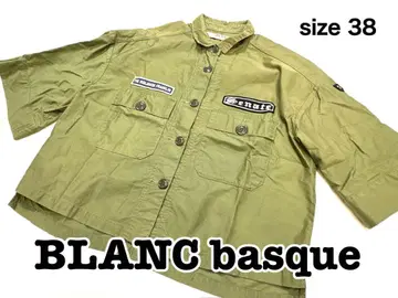 BLANC basque 5부 소매 7부 소매 밀리터리 셔츠 카키 38