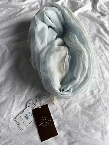 ORGABITS 코튼 린넨 자카드 스톨 (UV/WASH)