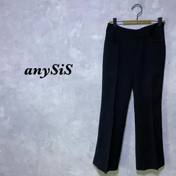any SiS 슬랙스 스트레이트 센터 프레스 블랙 S 4020