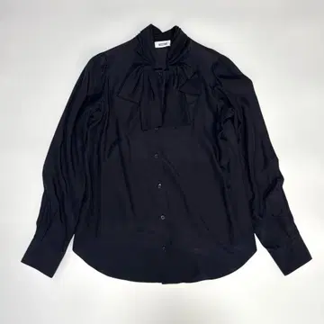 모스키노 MOSCHINO 실크 긴팔 셔츠 [38] 블랙 계열 리본