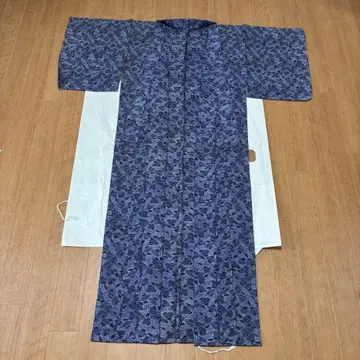남성용 유카타 총 시보리 코몬 감청색