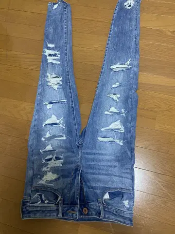American Eagle 데미지 데님 청바지 US 8 아메리칸 이글