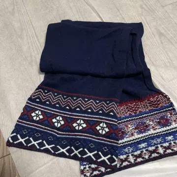 Brooks Brothers 네이비 머플러 장갑 세트