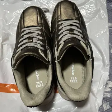 Golden Bear 신발 25.0 EEEE 메탈릭 브라운