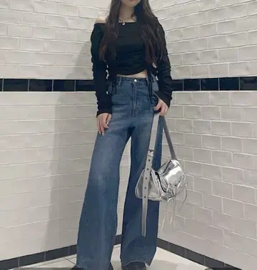 PAGEBOY 풀 와이드 청바지 25inch