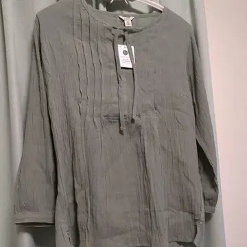 L.L.Bean 그린 5부 소매 튜닉 M
