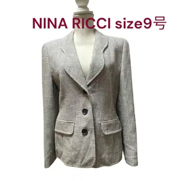 새상품급 니나리치 라핀 실크 혼방 자켓 백 오픈 9호, M