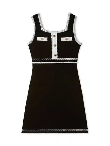 LILY BROWNxMARY QUANT 데이지 버튼 미니 니트 원피스