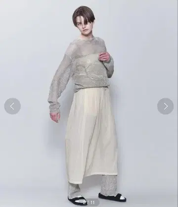 6 로쿠 RAYON NYLON BRIGHT MESH KNIT/니트