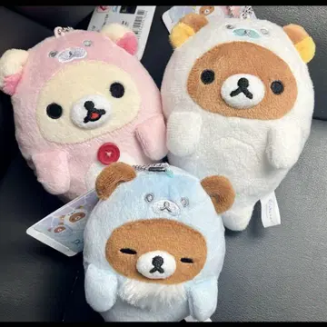 리락쿠마 바다 리라 기분 볼체인 봉제 인형 마스코트 3종