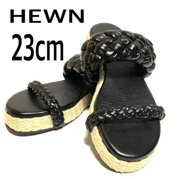 컨디션 최상 HEWN 블레이드 스트랩 에스파드리유 샌들 블랙