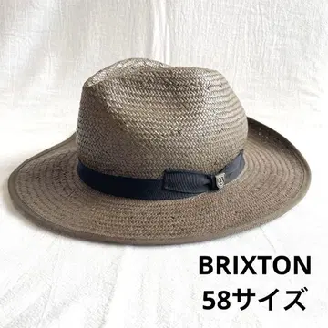 BRIXTON 브릭스톤 58 M 밀짚모자 스트로 햇 브라운