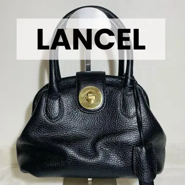 LANCEL 란셀 핸드백 가죽 자물쇠 블랙
