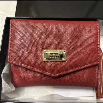 CECIL McBEE 레드 3단 폴더형 지갑