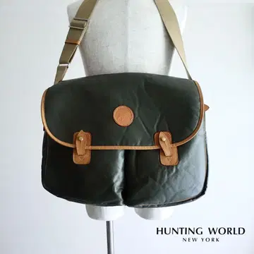 HUNTING WORLD 바추 크로스 숄더백 가죽 올리브