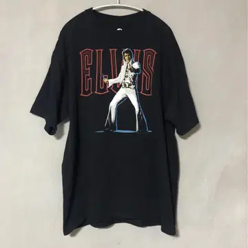 엘비스 프레슬리 리퀴드 블루 락 티셔츠 블랙